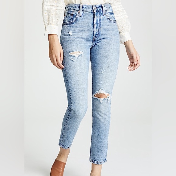 Levi's Denim - Levi’s 501 Skinny Jeans Can’t Touch This Distressed Rigid Drnim 100% Cotton 27